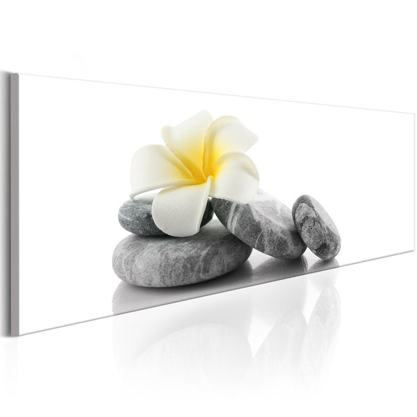 Canvas Tavla - White Lotus-Tavla Canvas-Artgeist-120x40-peaceofhome.se
