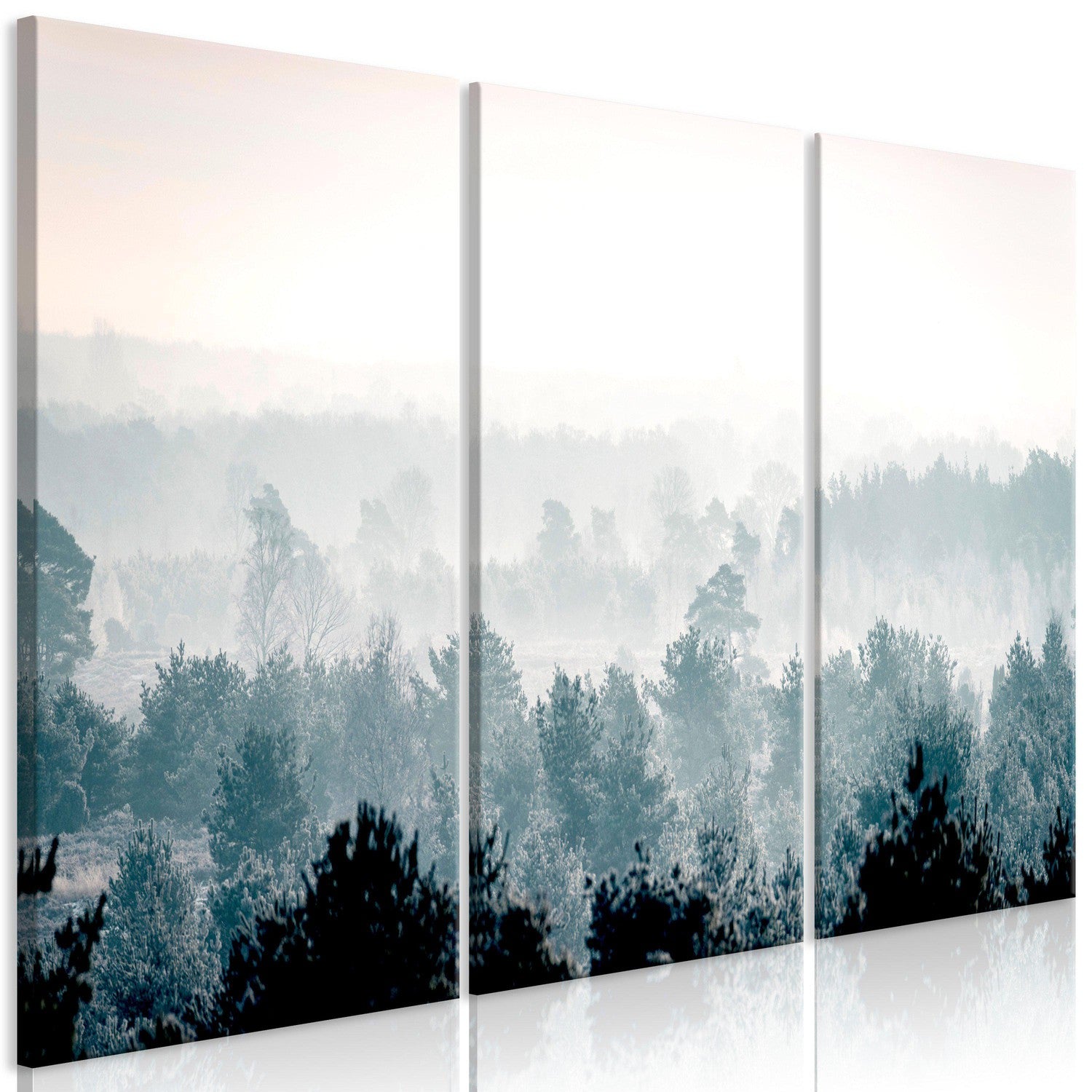 Canvas Tavla - Winter Forest (3 delar)-Tavla Canvas-Artgeist-90x60-peaceofhome.se