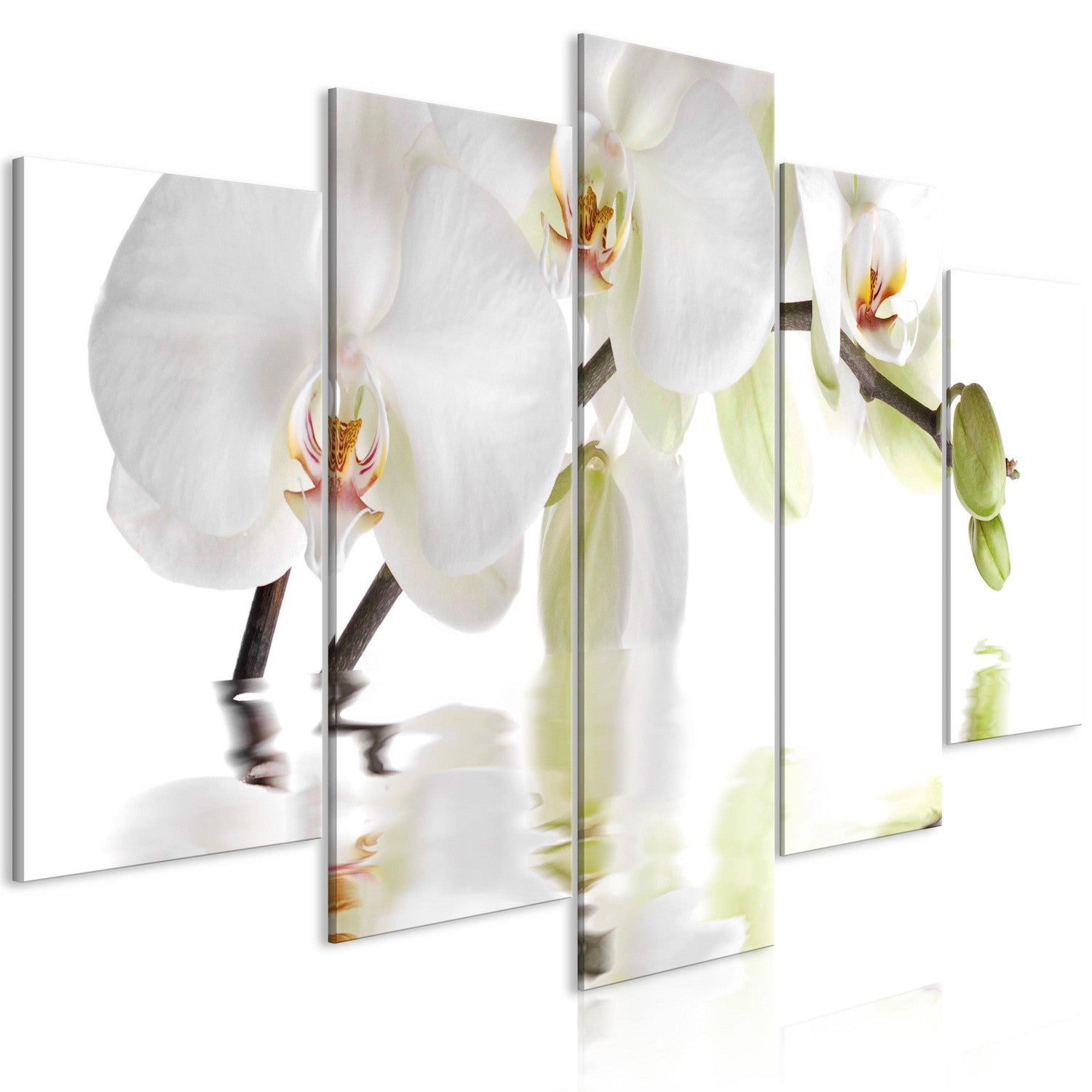 Canvas Tavla - Wonderful Orchid (5 delar) Wide-Tavla Canvas-Artgeist-100x50-peaceofhome.se