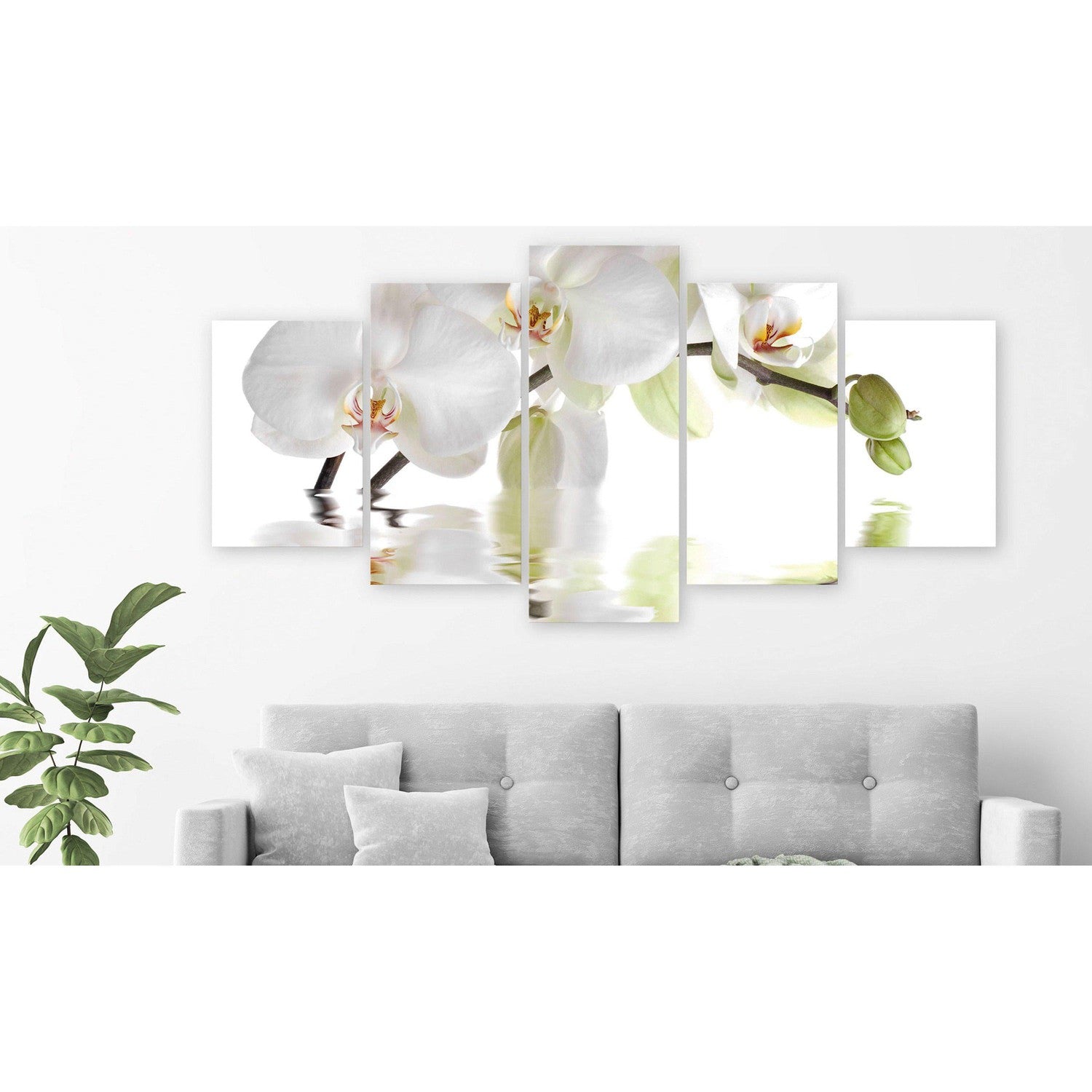 Canvas Tavla - Wonderful Orchid (5 delar) Wide-Tavla Canvas-Artgeist-peaceofhome.se