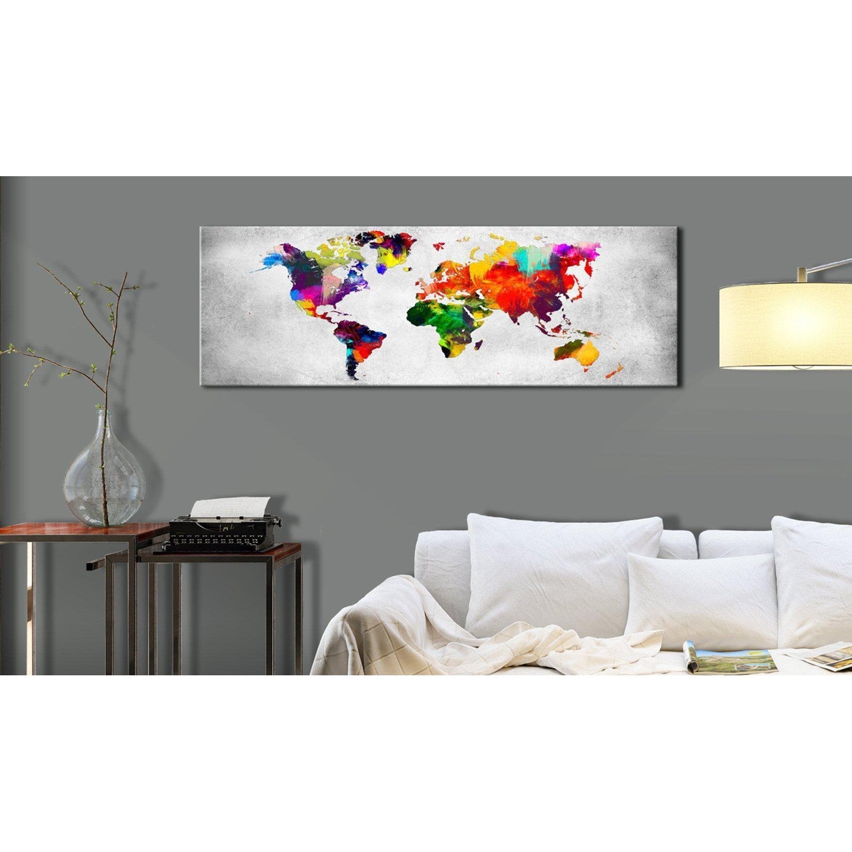 Canvas Tavla - World Map: Coloured Revolution-Tavla Canvas-Artgeist-peaceofhome.se