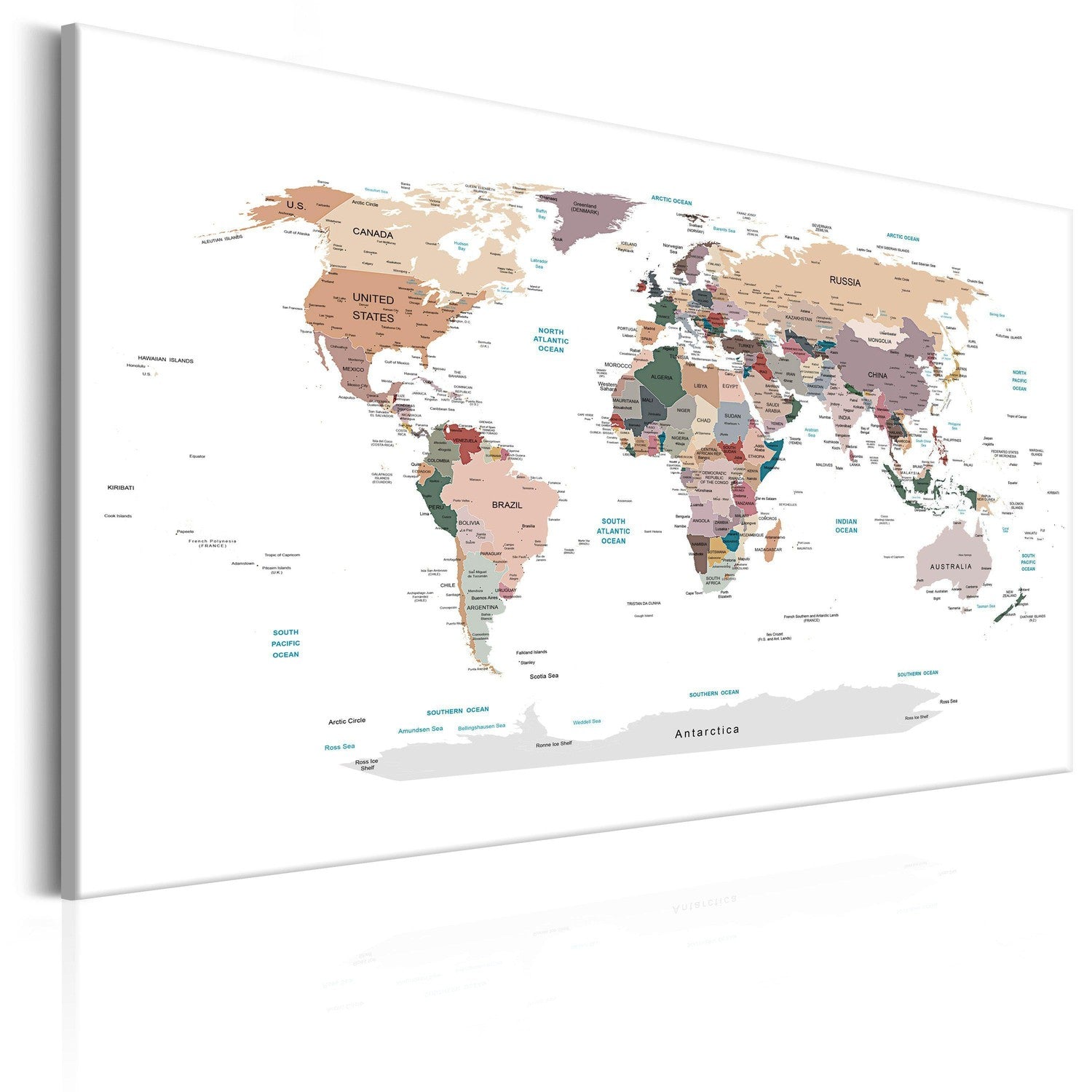 Canvas Tavla - World Map: Where Today?-Tavla Canvas-Artgeist-60x40-peaceofhome.se