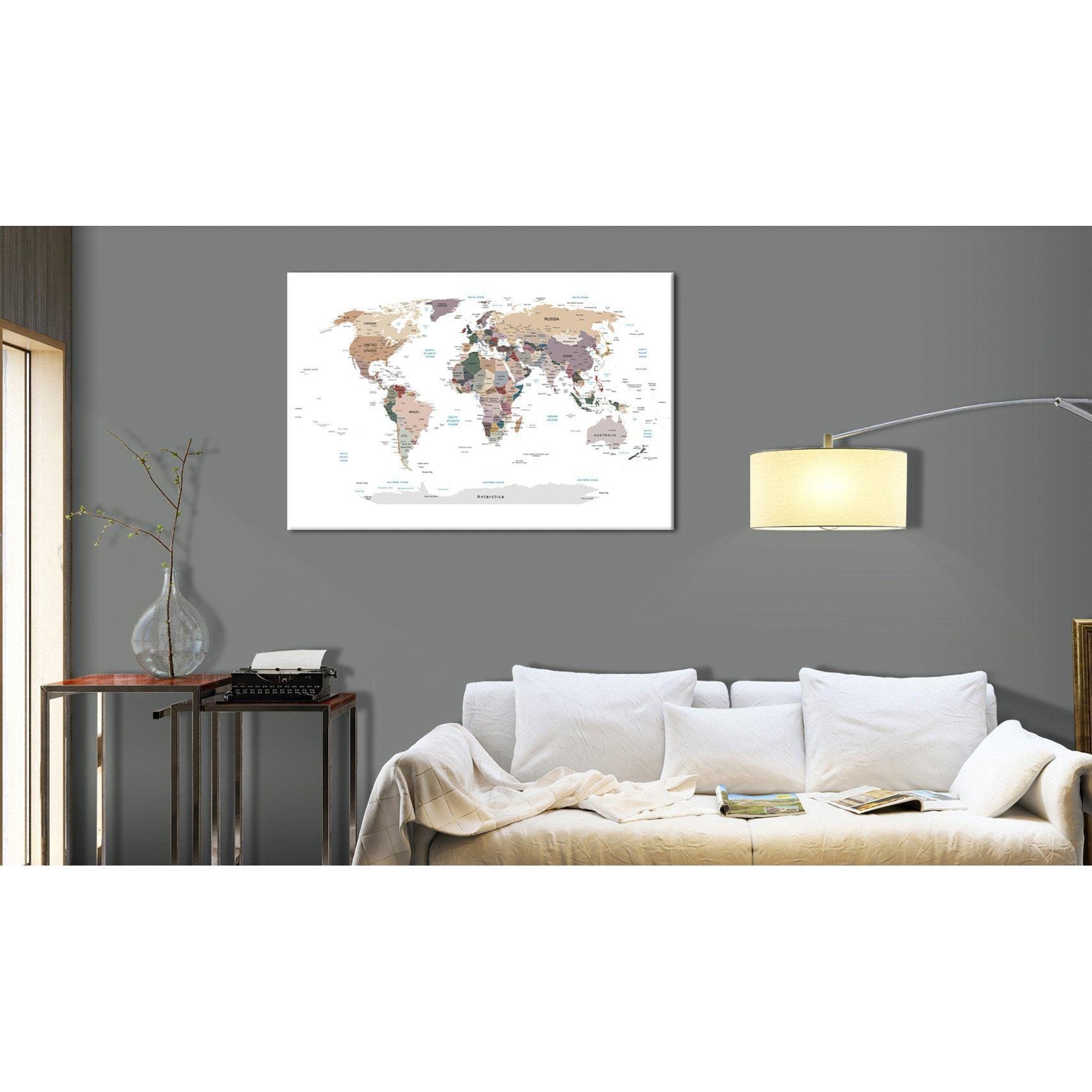 Canvas Tavla - World Map: Where Today?-Tavla Canvas-Artgeist-peaceofhome.se