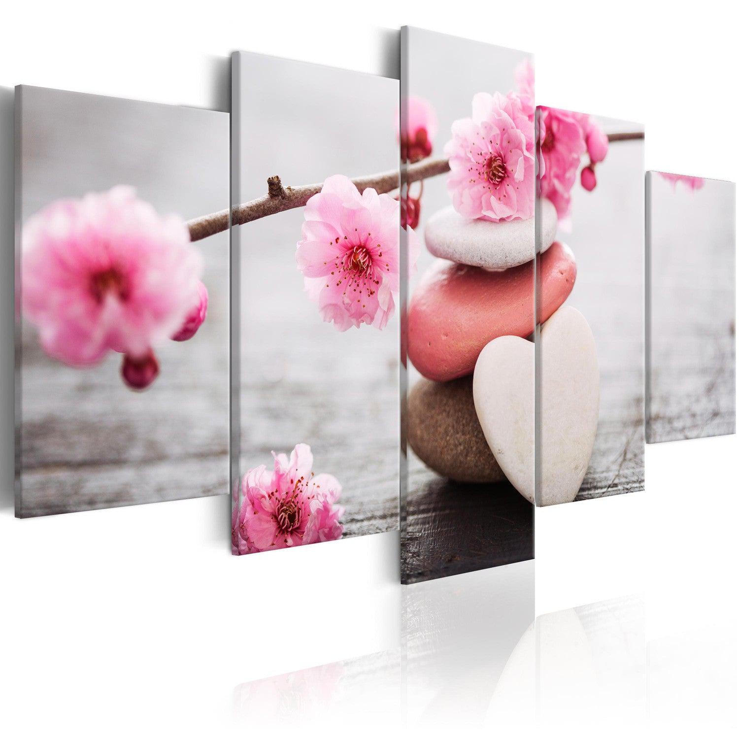 Canvas Tavla - Zen: Cherry Blossoms III-Tavla Canvas-Artgeist-100x50-peaceofhome.se