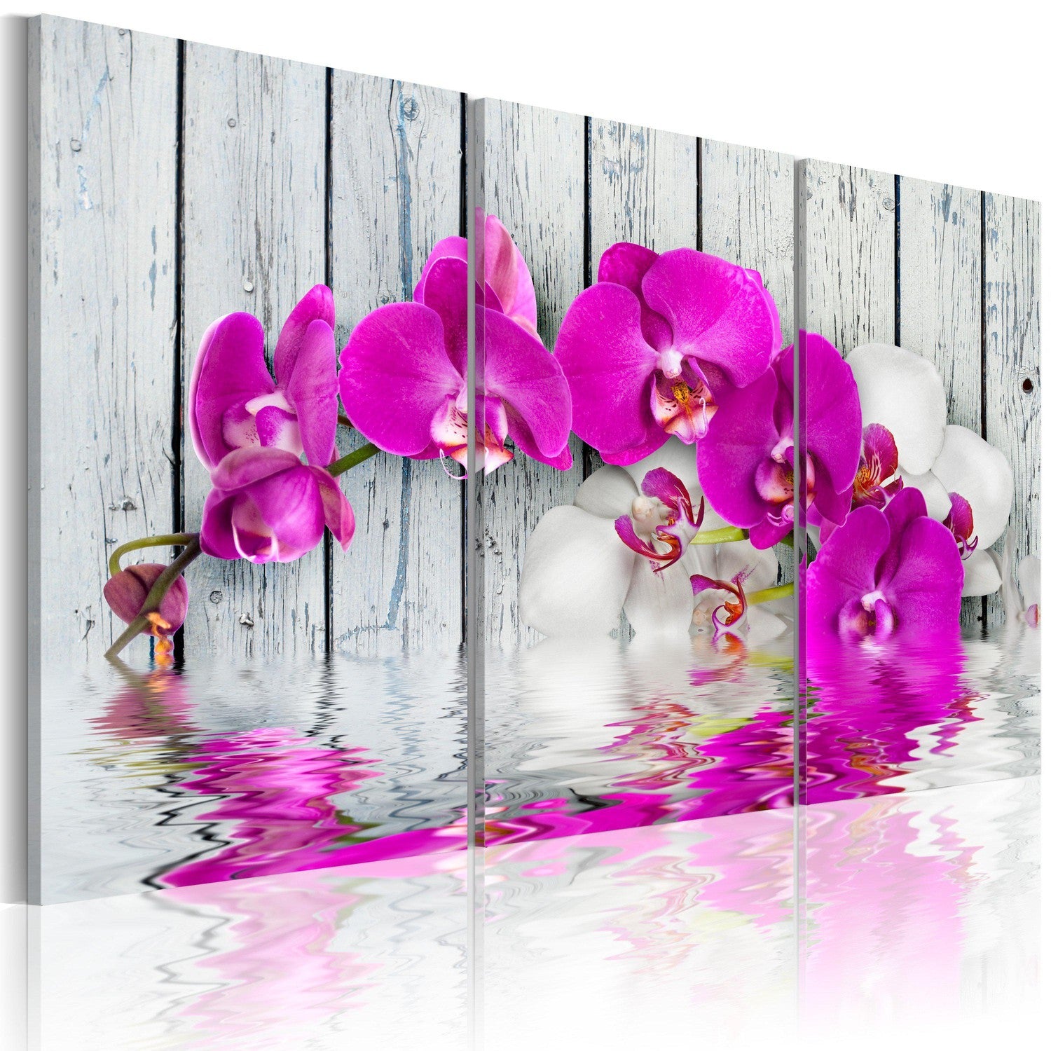 Canvas Tavla - harmony: orchid - Triptych-Tavla Canvas-Artgeist-60x40-peaceofhome.se
