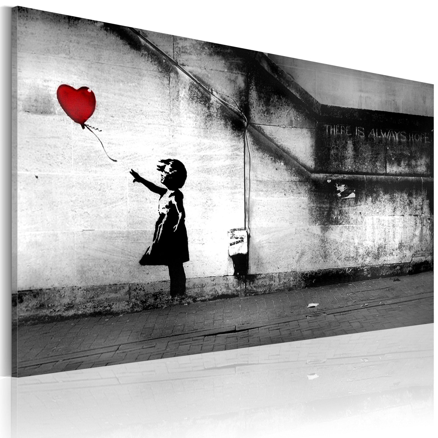 Canvas Tavla - hope (Banksy)-Tavla Canvas-Artgeist-60x40-peaceofhome.se