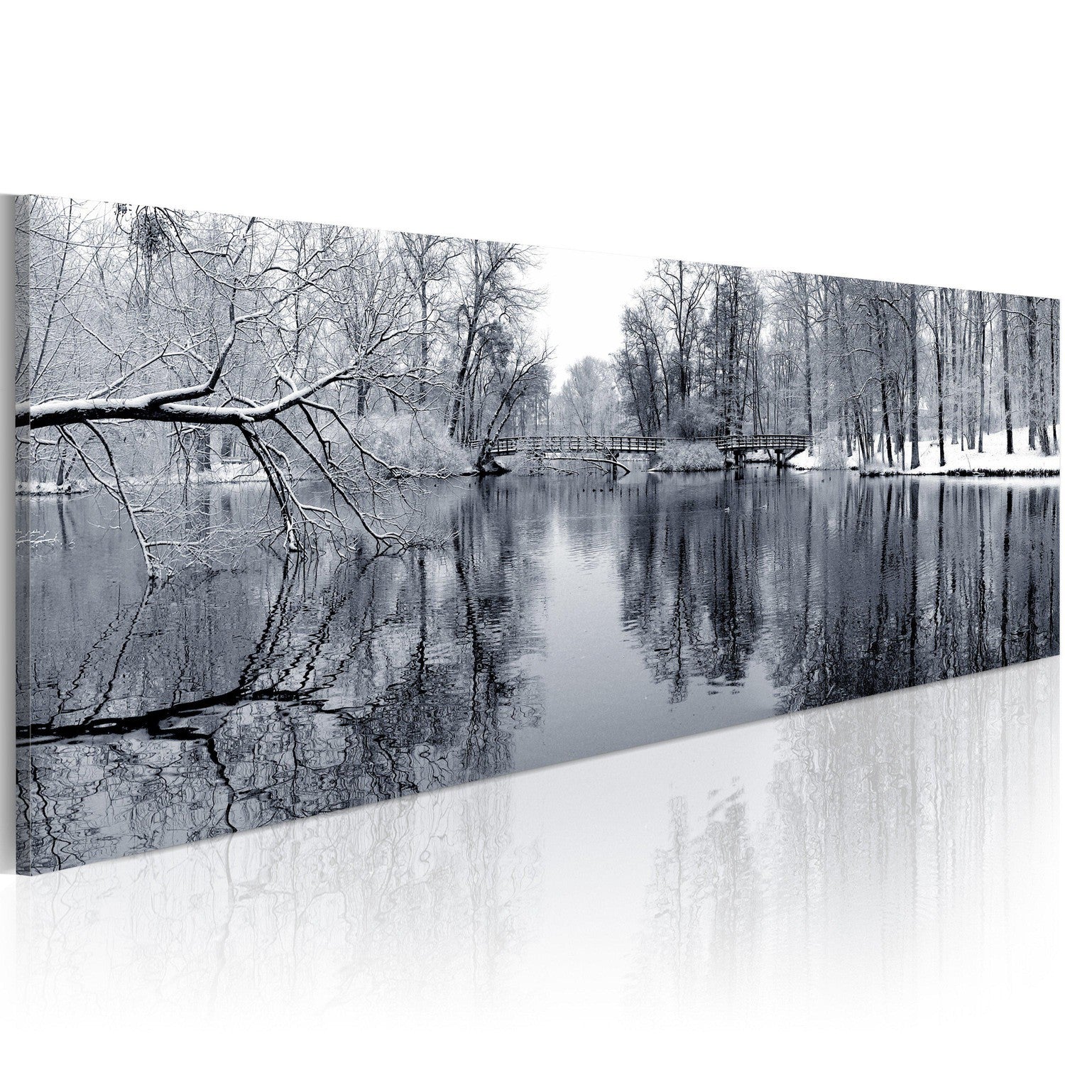 Canvas Tavla - landskap: vinter-Tavla Canvas-Artgeist-120x40-peaceofhome.se