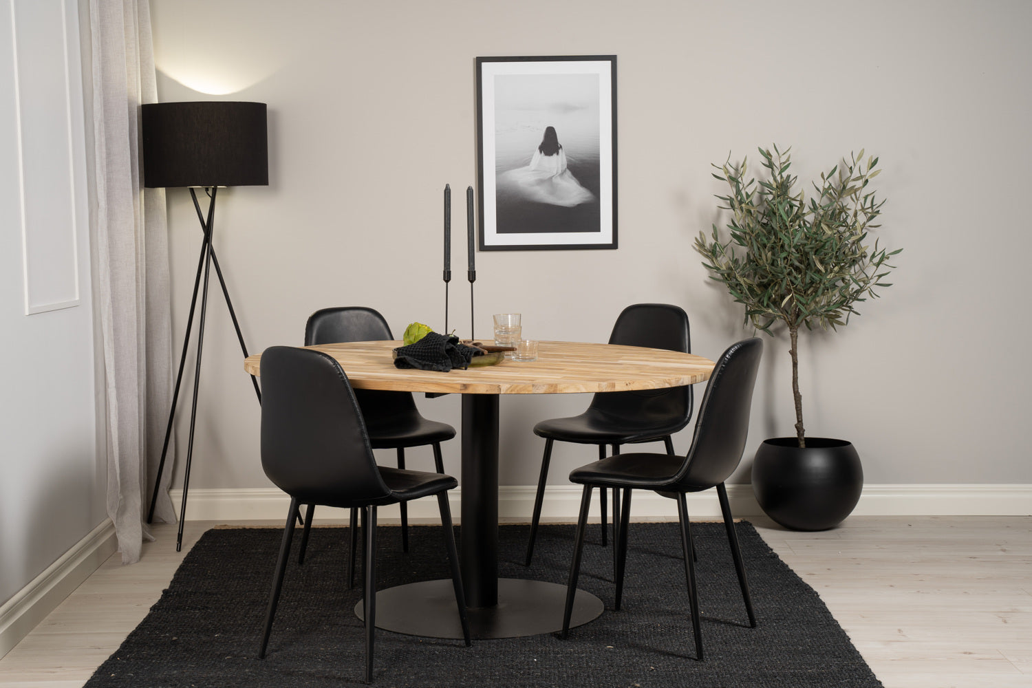 Cirebon Rund Matgrupp-GR Dining Set-Venture Home-peaceofhome.se