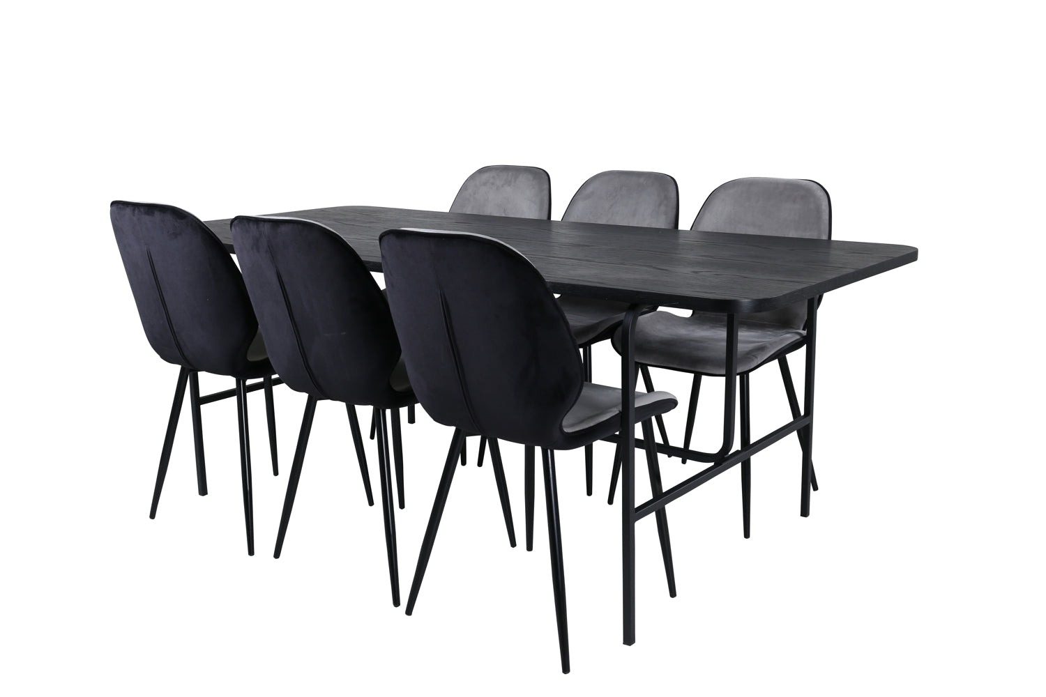 EMMA UNO Matbord 200x90 + 6 stolar-Venture Home-peaceofhome.se