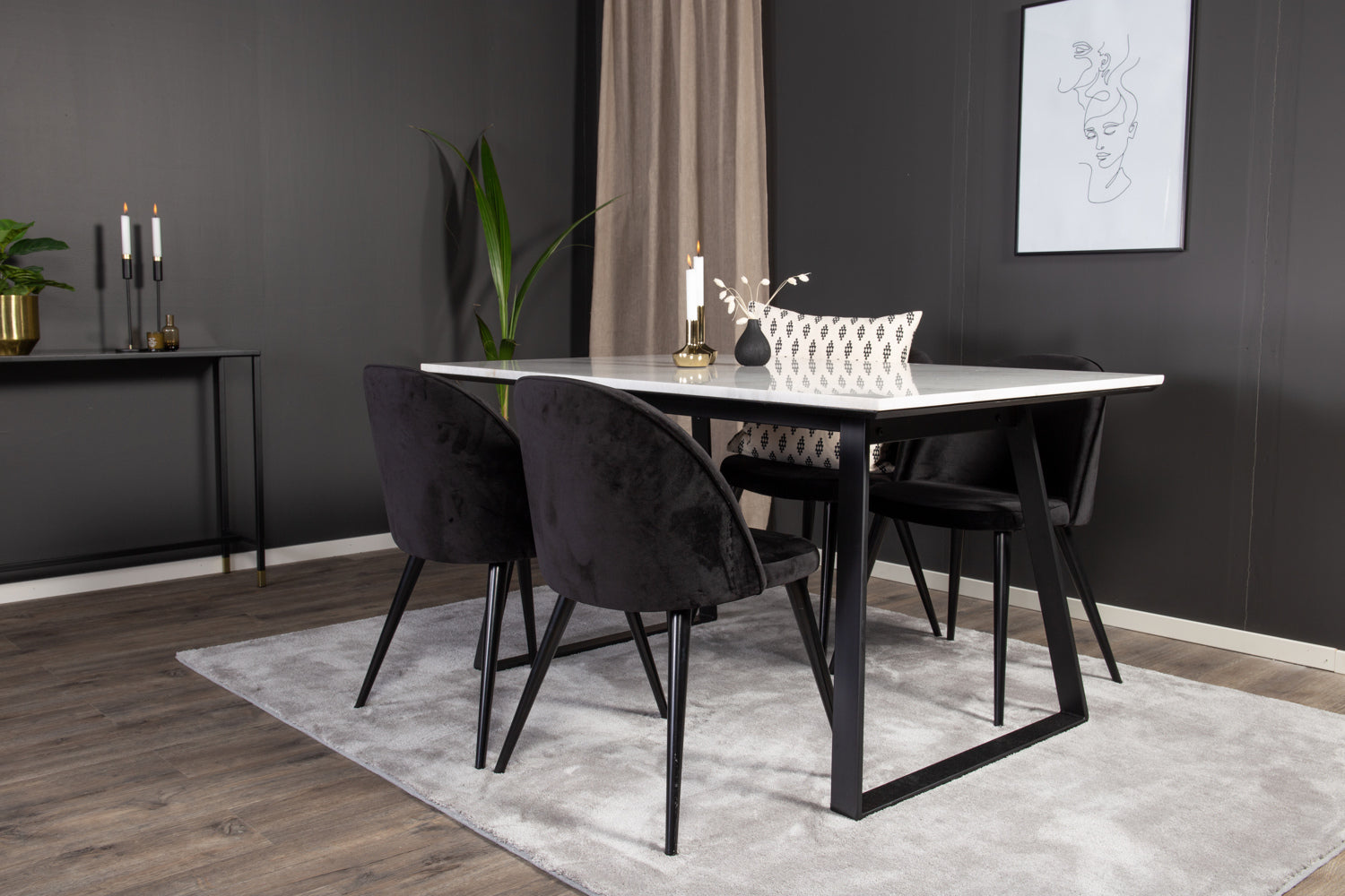 Estelle Rektangulär Matgrupp-GR Dining Set-Venture Home-peaceofhome.se