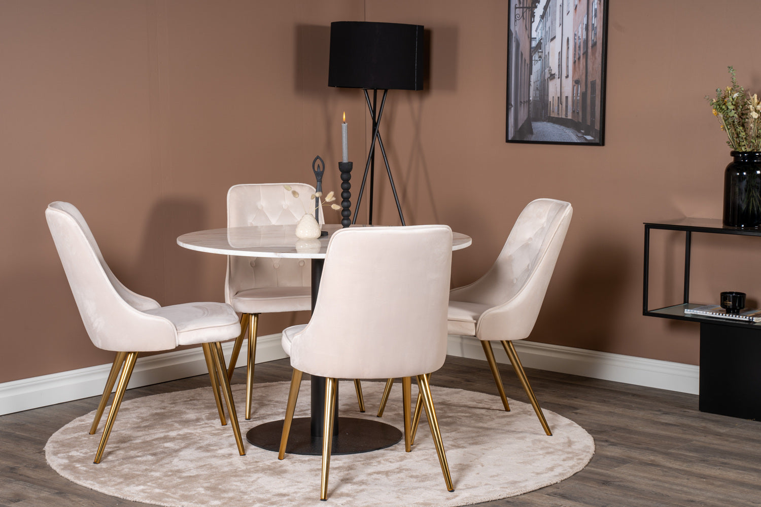 Estelle Rund Matgrupp-GR Dining Set-Venture Home-peaceofhome.se