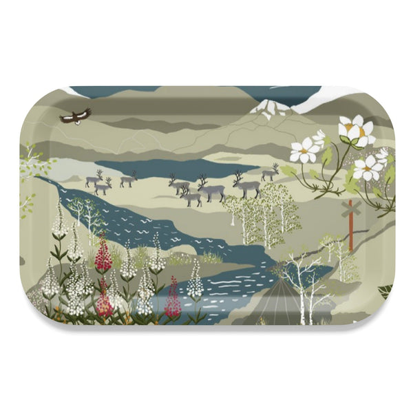 Fjällvandring Bricka - Beige/Blå-Bricka-Arvidssons Textil-peaceofhome.se