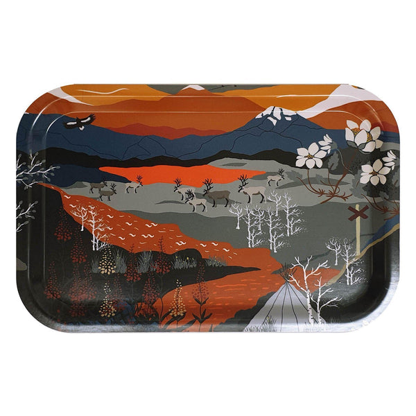 Fjällvandring Bricka - Orange-Bricka-Arvidssons Textil-peaceofhome.se