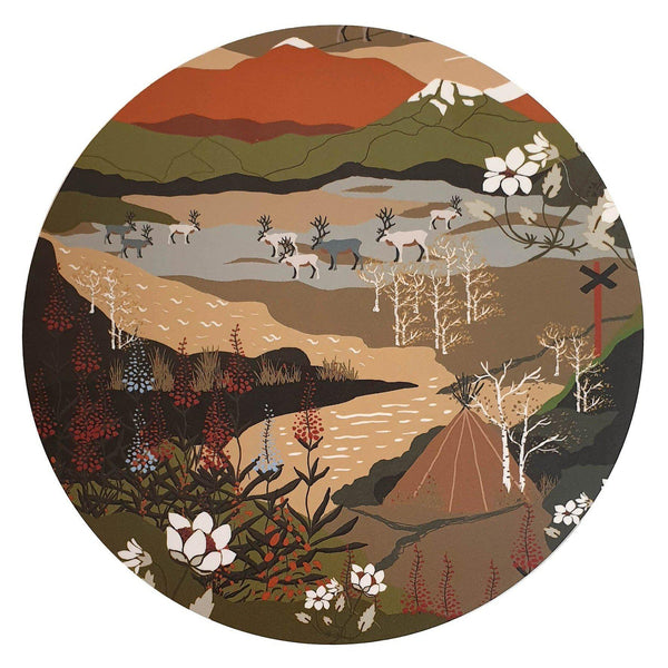 Fjällvandring Grytunderlägg - Grön/Rost-Grytunderlägg-Arvidssons Textil-peaceofhome.se