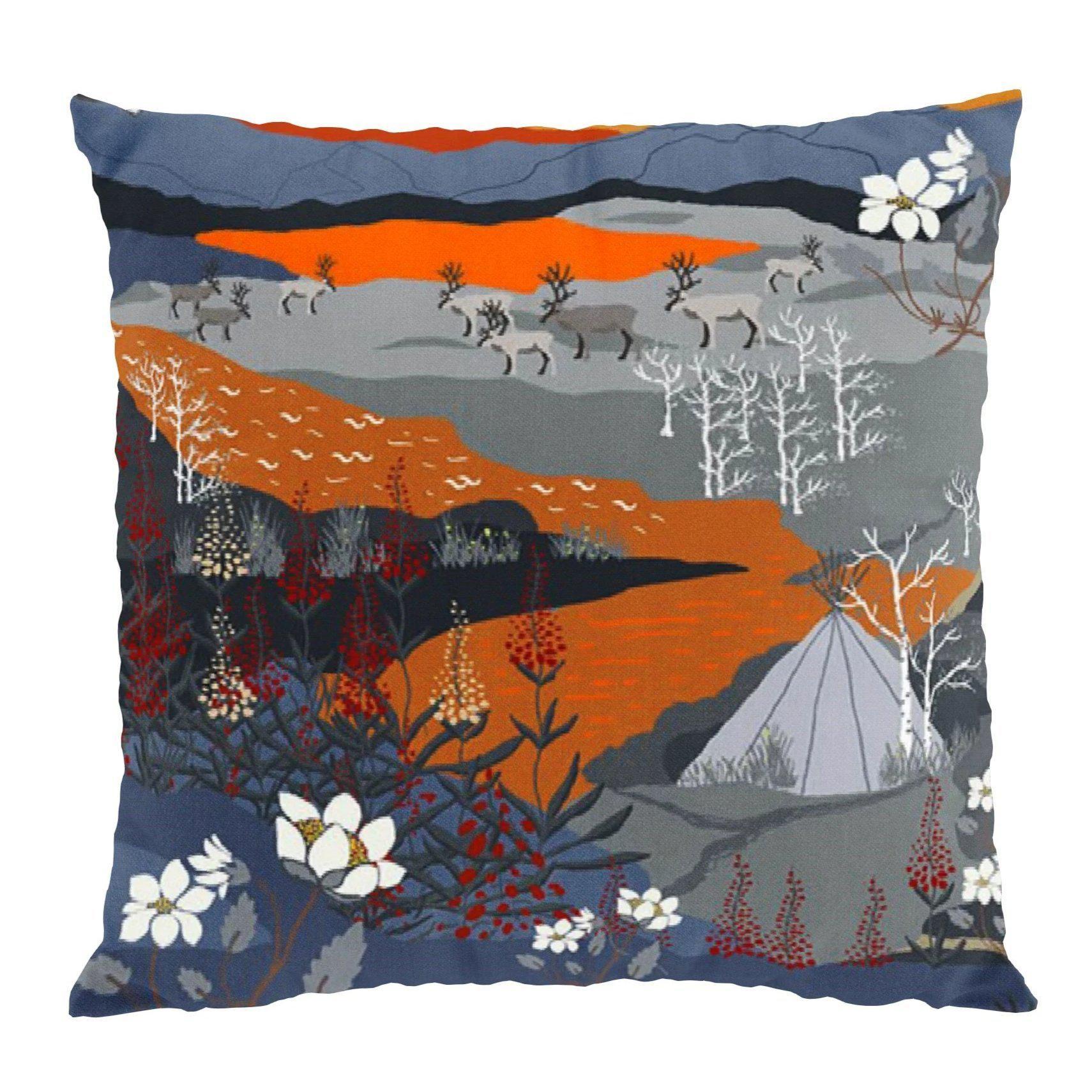 Fjällvandring Kuddfodral 47x47 cm-Kuddfodral-Arvidssons Textil-Orange-peaceofhome.se
