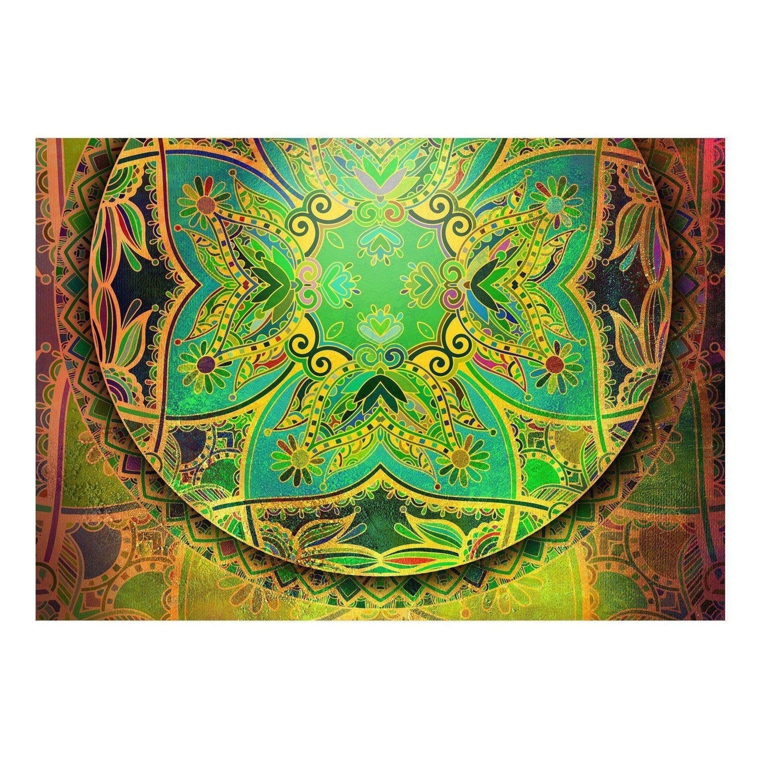 Fototapet - Mandala: Emerald Fantasy-Fototapet-Artgeist-peaceofhome.se