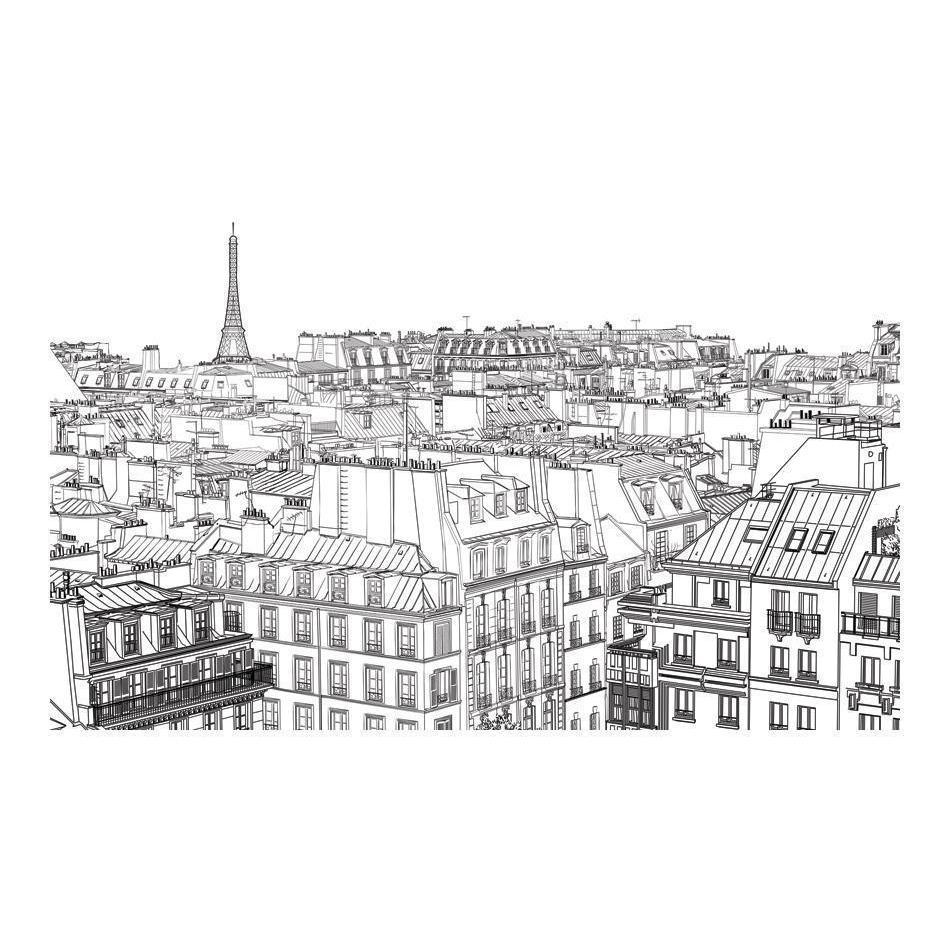 Fototapet - Parisian s sketchbook-Fototapet-Artgeist-peaceofhome.se