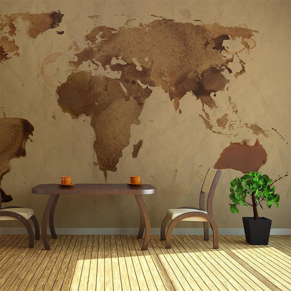 Fototapet - Tea karta över världen-Fototapet-Artgeist-peaceofhome.se