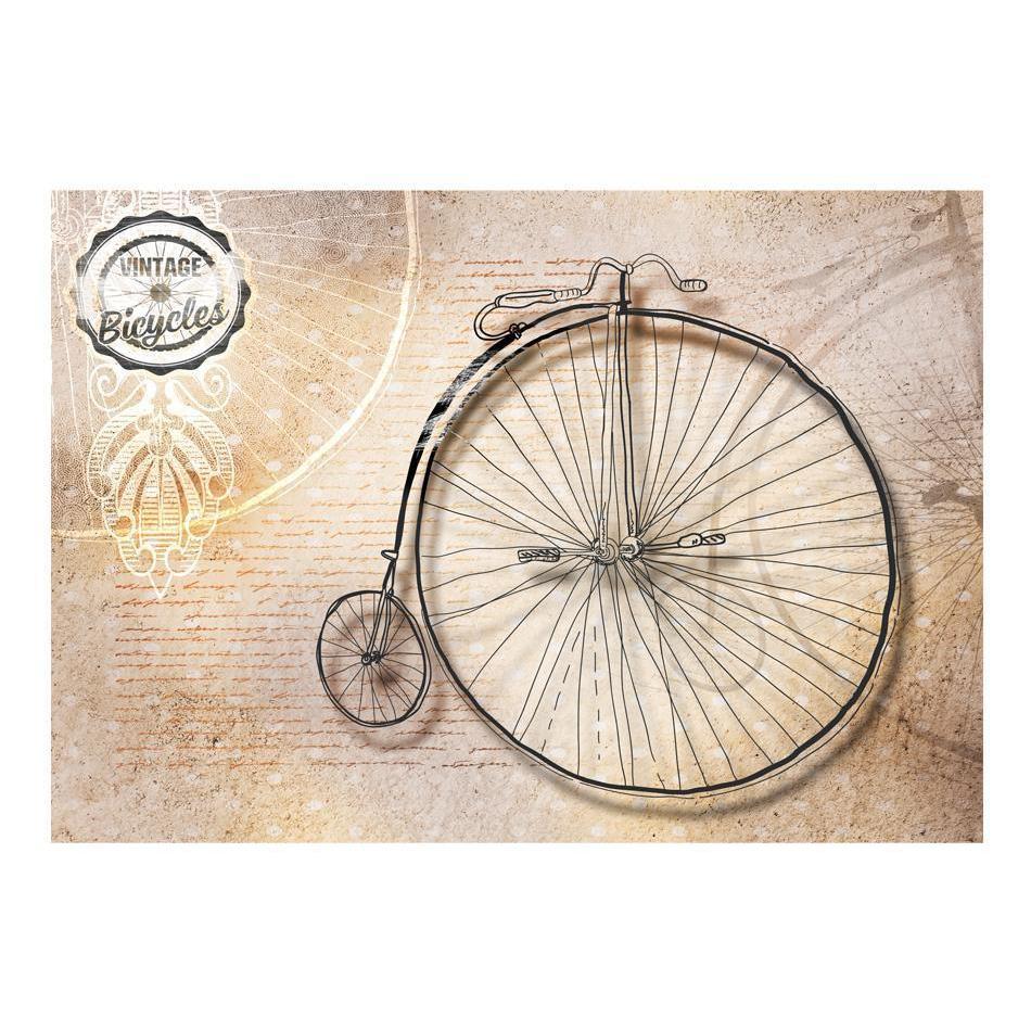 Fototapet - Vintage bicycles - sepia-Fototapet-Artgeist-peaceofhome.se