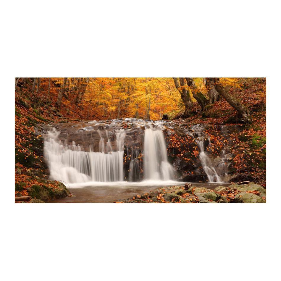 Fototapet XXL - Autumn landscape: waterfall in forest-Fototapet XXL-Artgeist-550x270-peaceofhome.se