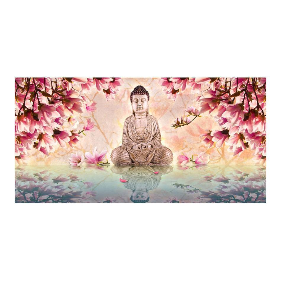 Fototapet XXL - Buddha and magnolia-Fototapet XXL-Artgeist-550x270-peaceofhome.se