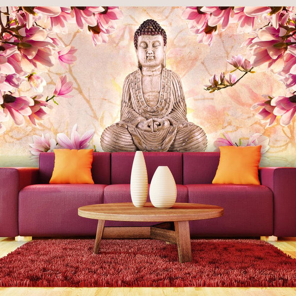Fototapet XXL - Buddha and magnolia-Fototapet XXL-Artgeist-550x270-peaceofhome.se
