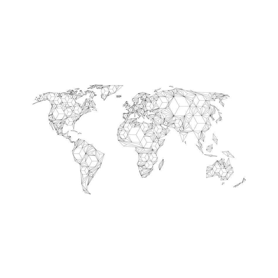 Fototapet XXL - Map of the World - white solids-Fototapet XXL-Artgeist-550x270-peaceofhome.se