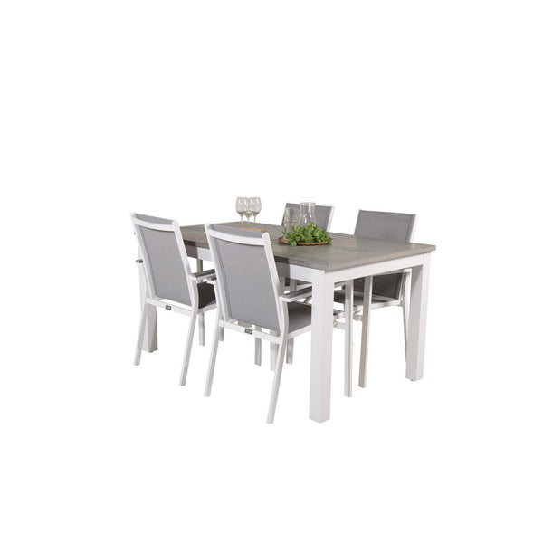 PARMA ALBANY Matbord 160/240x100 cm + 6 stolar | Utemöbler-Matgrupp Utomhus-Venture Home-peaceofhome.se