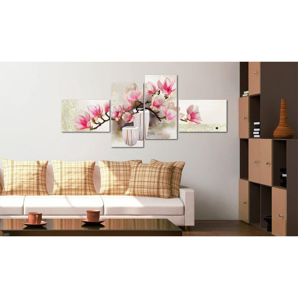 Handmålad tavla - Fragrance of magnolias-Tavla Handmålad-Artgeist-100x45 cm-peaceofhome.se