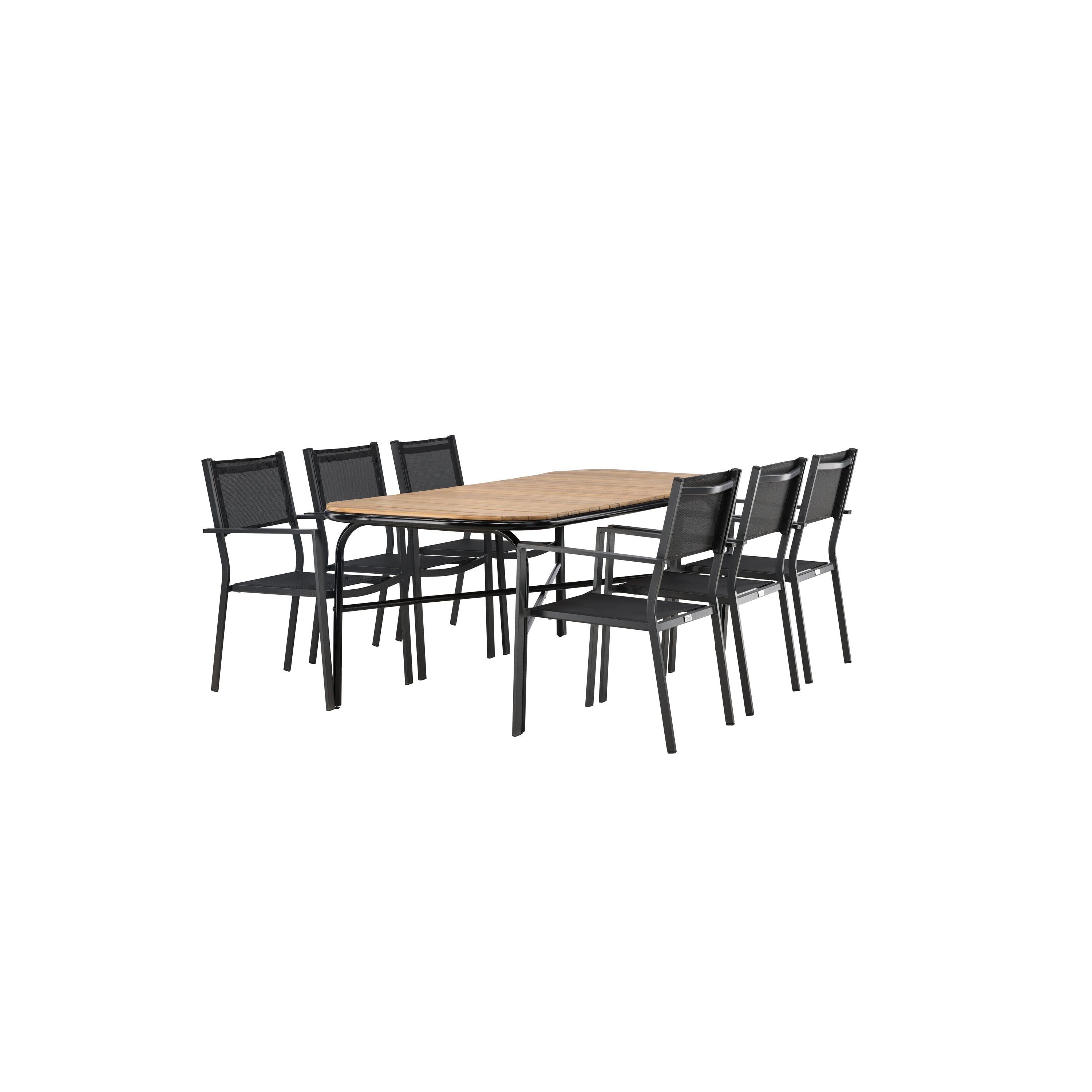 Holmbeck Rektangulär Matgrupp-Table Set-Venture Home-peaceofhome.se