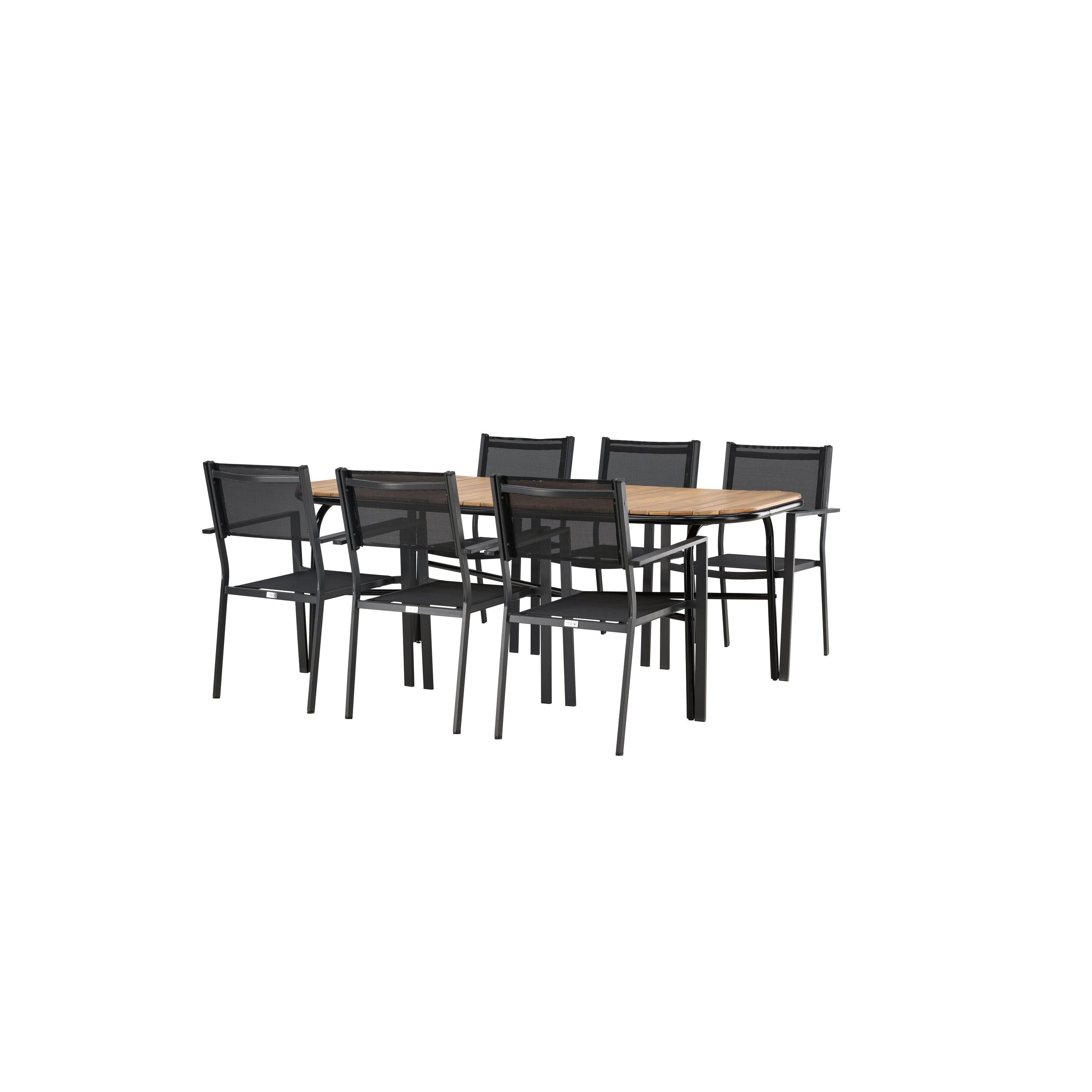 Holmbeck Rektangulär Matgrupp-Table Set-Venture Home-peaceofhome.se