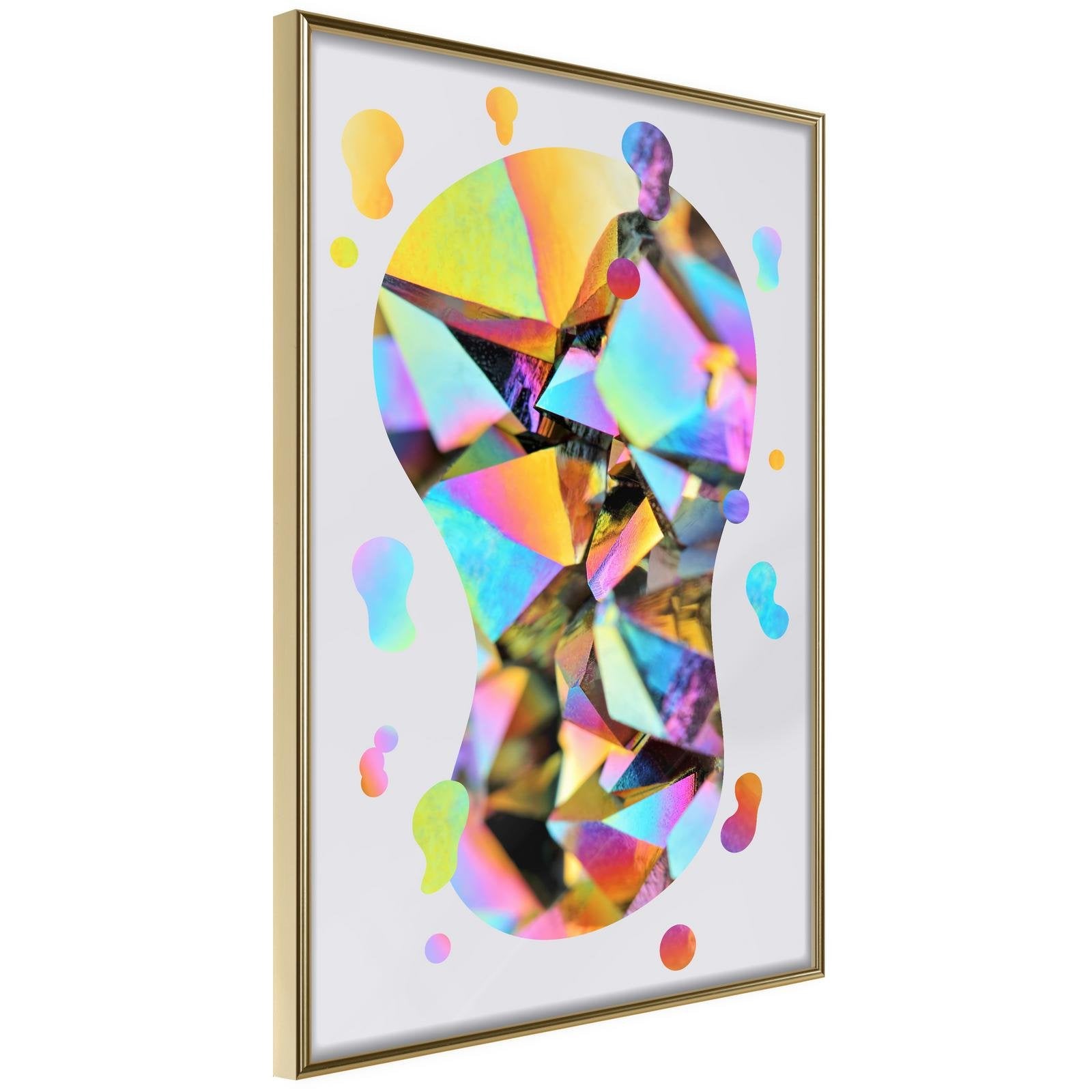 Inramad Poster / Tavla - Abstract Light Bulb-Poster Inramad-Artgeist-20x30-Guldram-peaceofhome.se