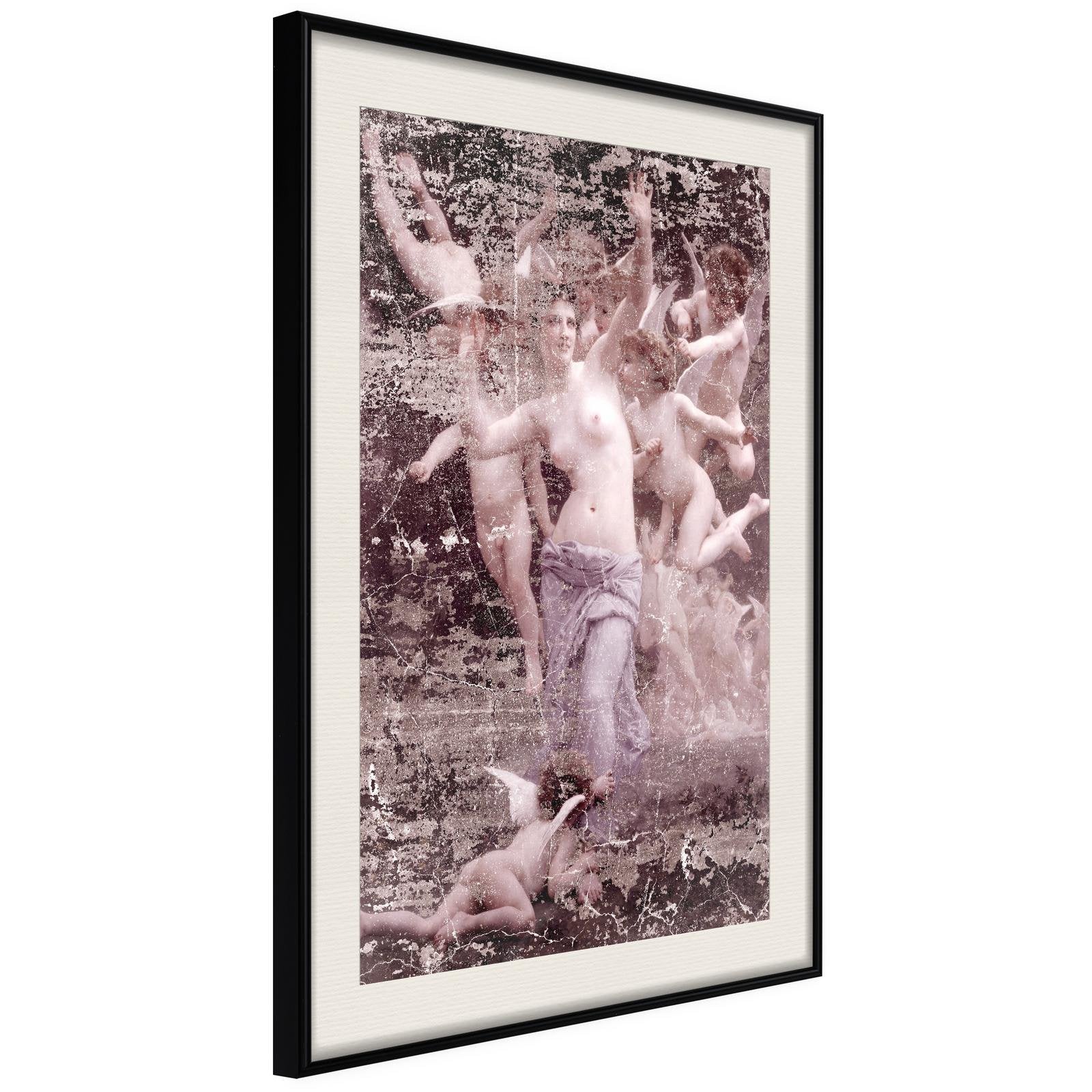 Inramad Poster / Tavla - Angels in Love-Poster Inramad-Artgeist-20x30-Svart ram med passepartout-peaceofhome.se