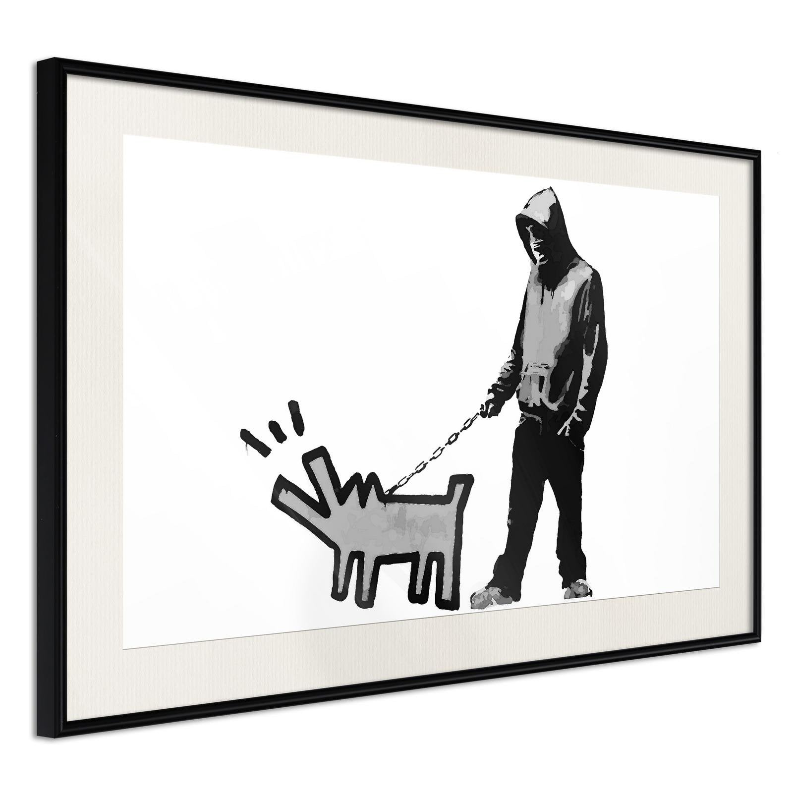 Inramad Poster / Tavla - Banksy: Choose Your Weapon-Poster Inramad-Artgeist-30x20-Svart ram med passepartout-peaceofhome.se
