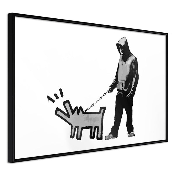 Inramad Poster / Tavla - Banksy: Choose Your Weapon-Poster Inramad-Artgeist-30x20-Svart ram-peaceofhome.se