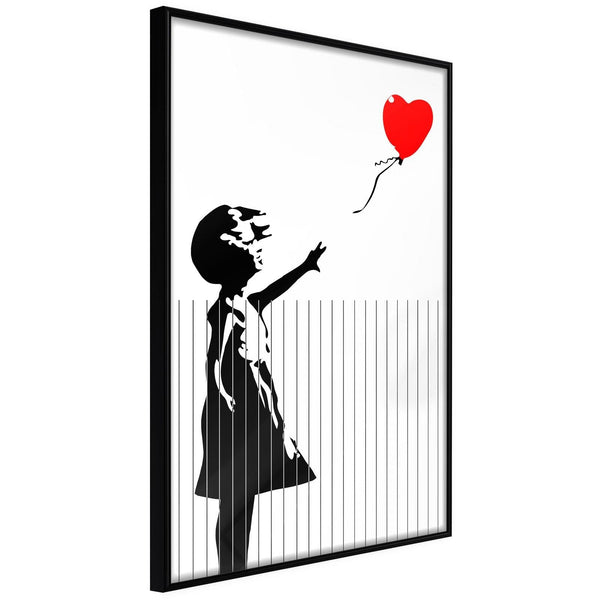 Inramad Poster / Tavla - Banksy: Love is in the Bin-Poster Inramad-Artgeist-20x30-Svart ram-peaceofhome.se