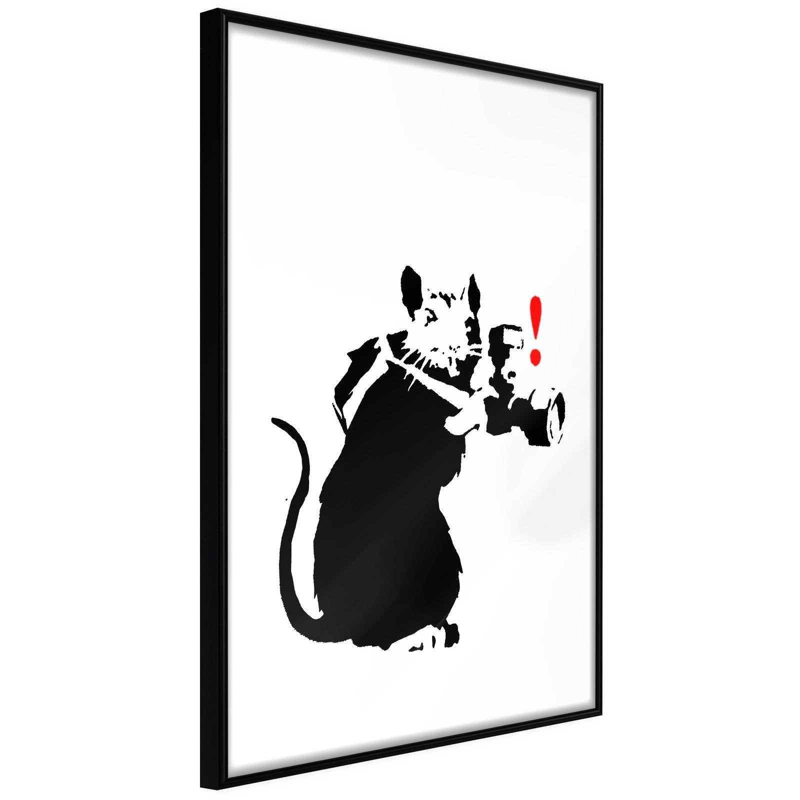 Inramad Poster / Tavla - Banksy: Rat Photographer-Poster Inramad-Artgeist-20x30-Svart ram-peaceofhome.se