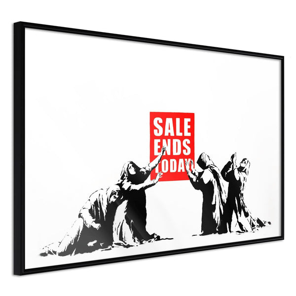 Inramad Poster / Tavla - Banksy: Sale Ends-Poster Inramad-Artgeist-30x20-Svart ram-peaceofhome.se