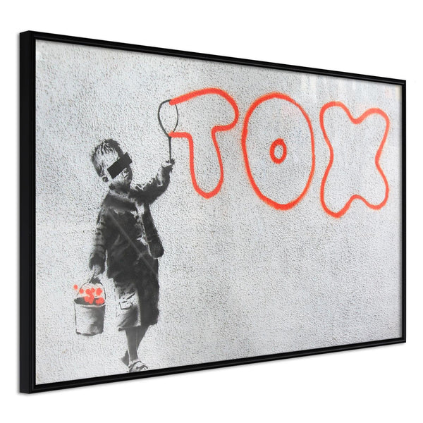 Inramad Poster / Tavla - Banksy: Tox-Poster Inramad-Artgeist-30x20-Svart ram-peaceofhome.se