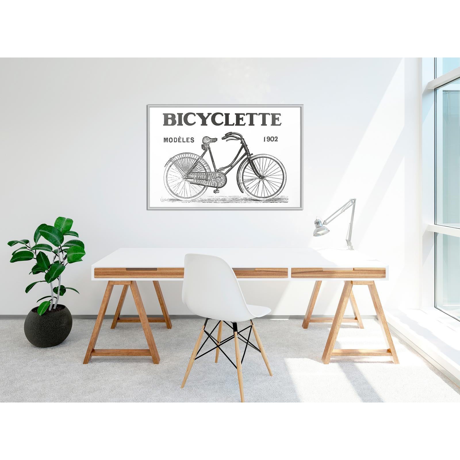 Inramad Poster / Tavla - Bicyclette-Poster Inramad-Artgeist-peaceofhome.se