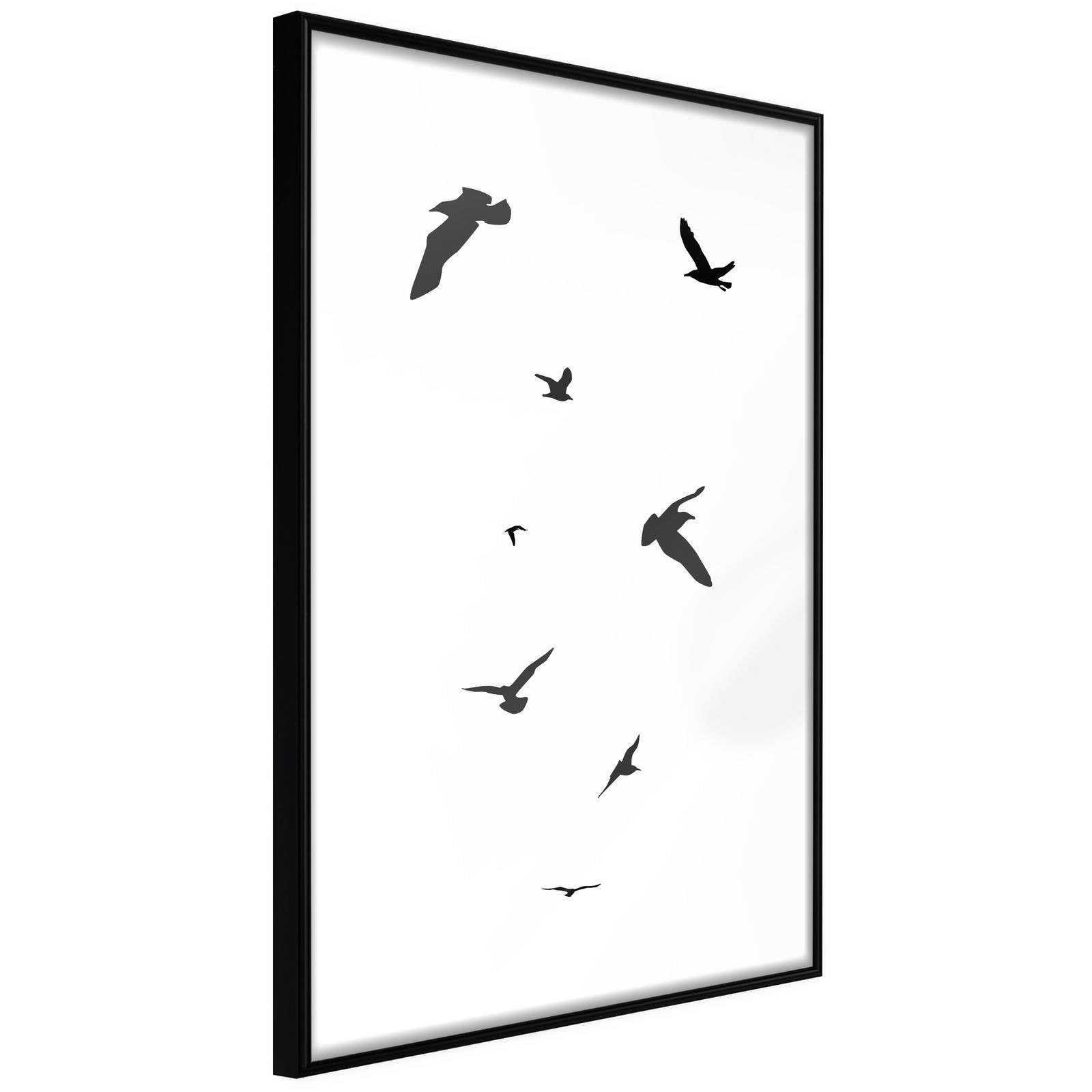 Inramad Poster / Tavla - Birds-Poster Inramad-Artgeist-20x30-Svart ram-peaceofhome.se