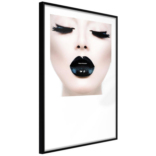 Inramad Poster / Tavla - Black Lipstick-Poster Inramad-Artgeist-20x30-Svart ram-peaceofhome.se