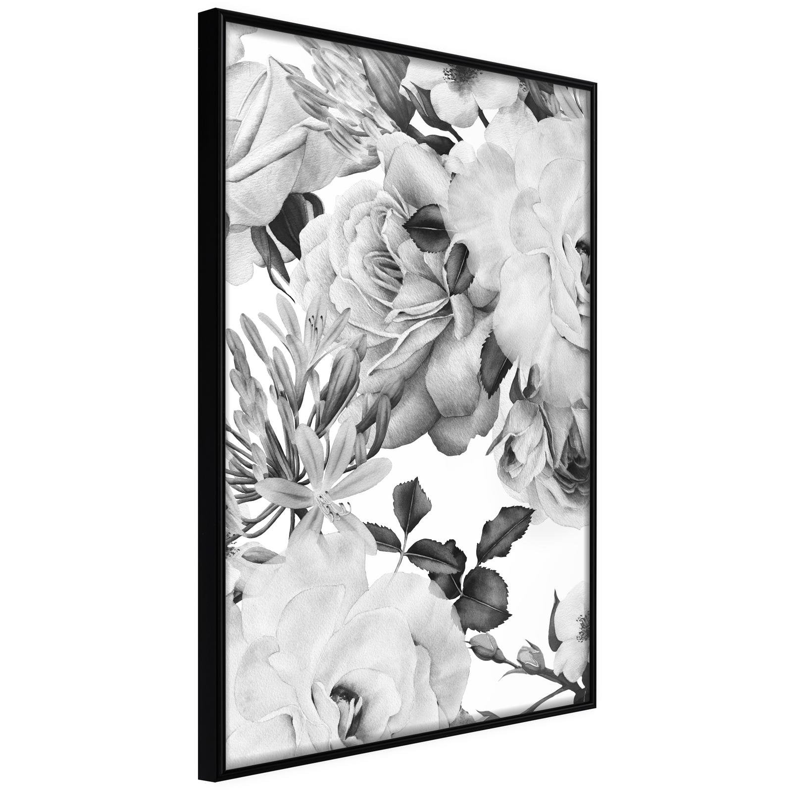 Inramad Poster / Tavla - Black and White Nature-Poster Inramad-Artgeist-20x30-Svart ram-peaceofhome.se