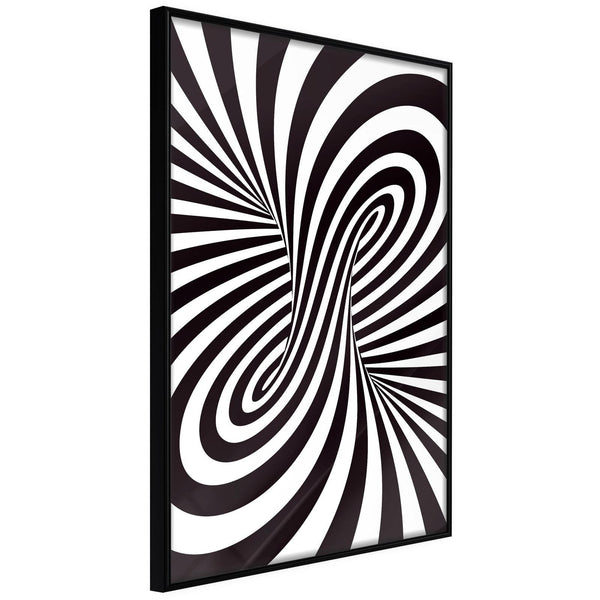 Inramad Poster / Tavla - Black and White Swirl-Poster Inramad-Artgeist-20x30-Svart ram-peaceofhome.se