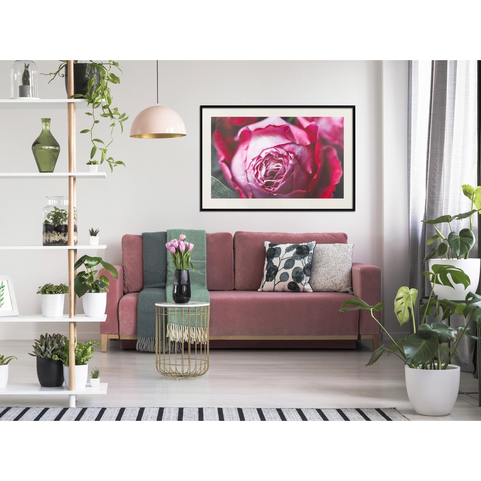 Inramad Poster / Tavla - Blooming Rose-Poster Inramad-Artgeist-peaceofhome.se