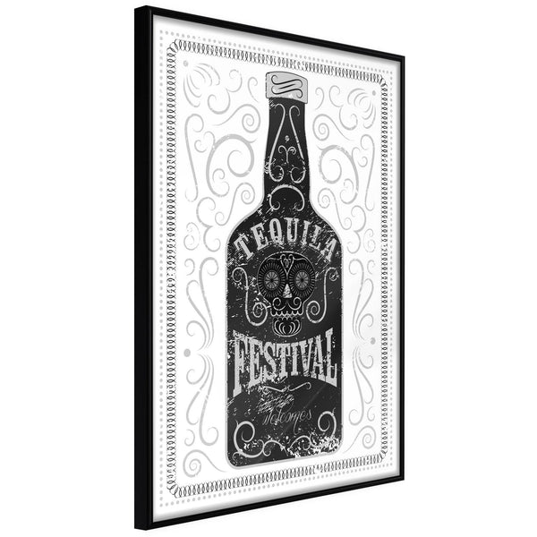 Inramad Poster / Tavla - Bottle of Tequila-Poster Inramad-Artgeist-20x30-Svart ram-peaceofhome.se