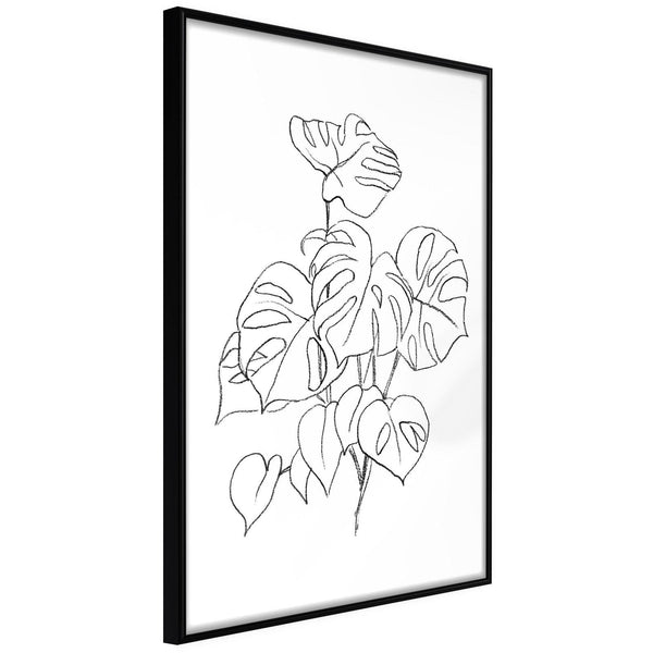 Inramad Poster / Tavla - Bouquet of Leaves-Poster Inramad-Artgeist-20x30-Svart ram-peaceofhome.se
