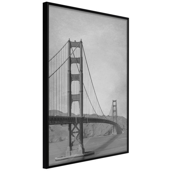 Inramad Poster / Tavla - Bridge in San Francisco II-Poster Inramad-Artgeist-20x30-Svart ram-peaceofhome.se