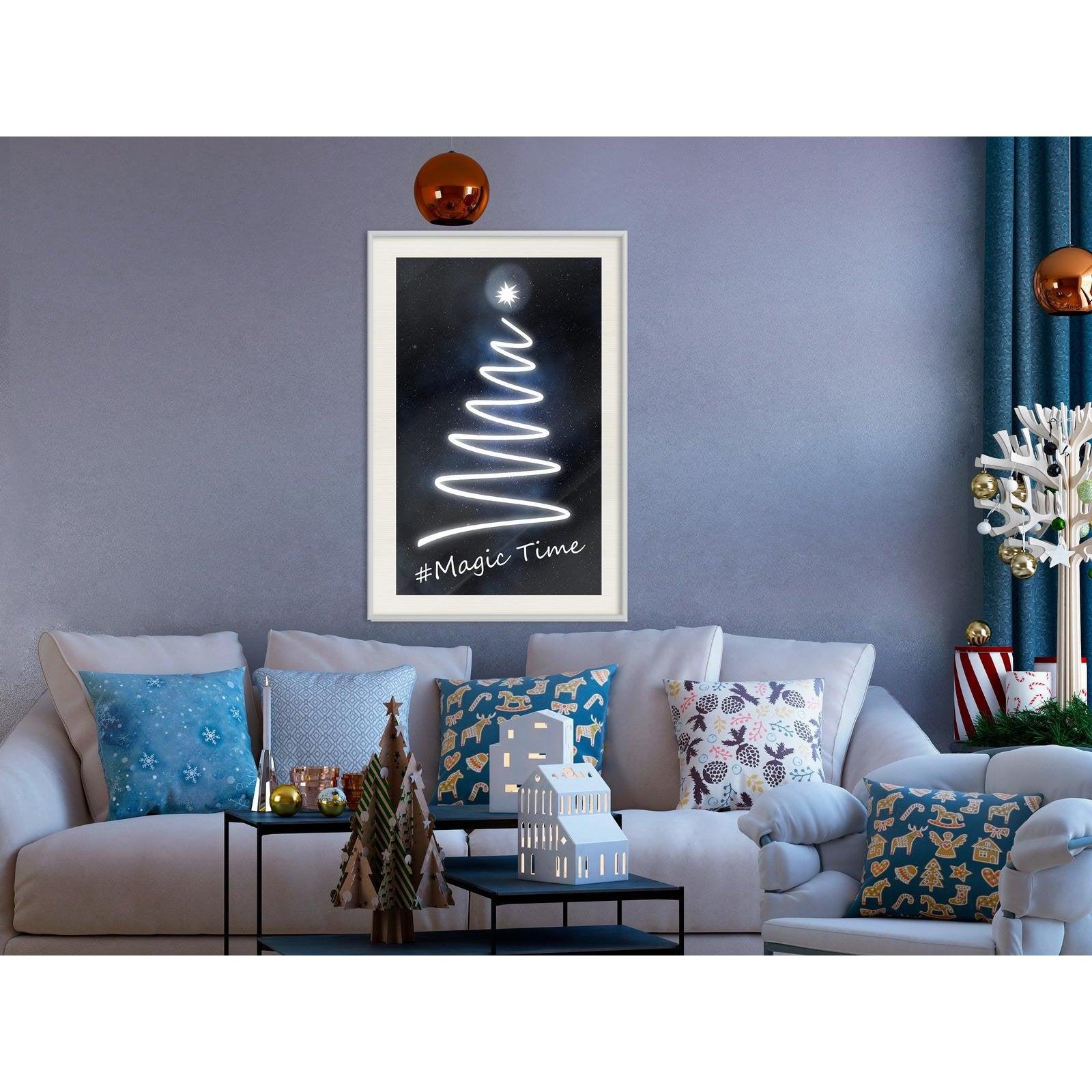 Inramad Poster / Tavla - Bright Christmas Tree-Poster Inramad-Artgeist-peaceofhome.se