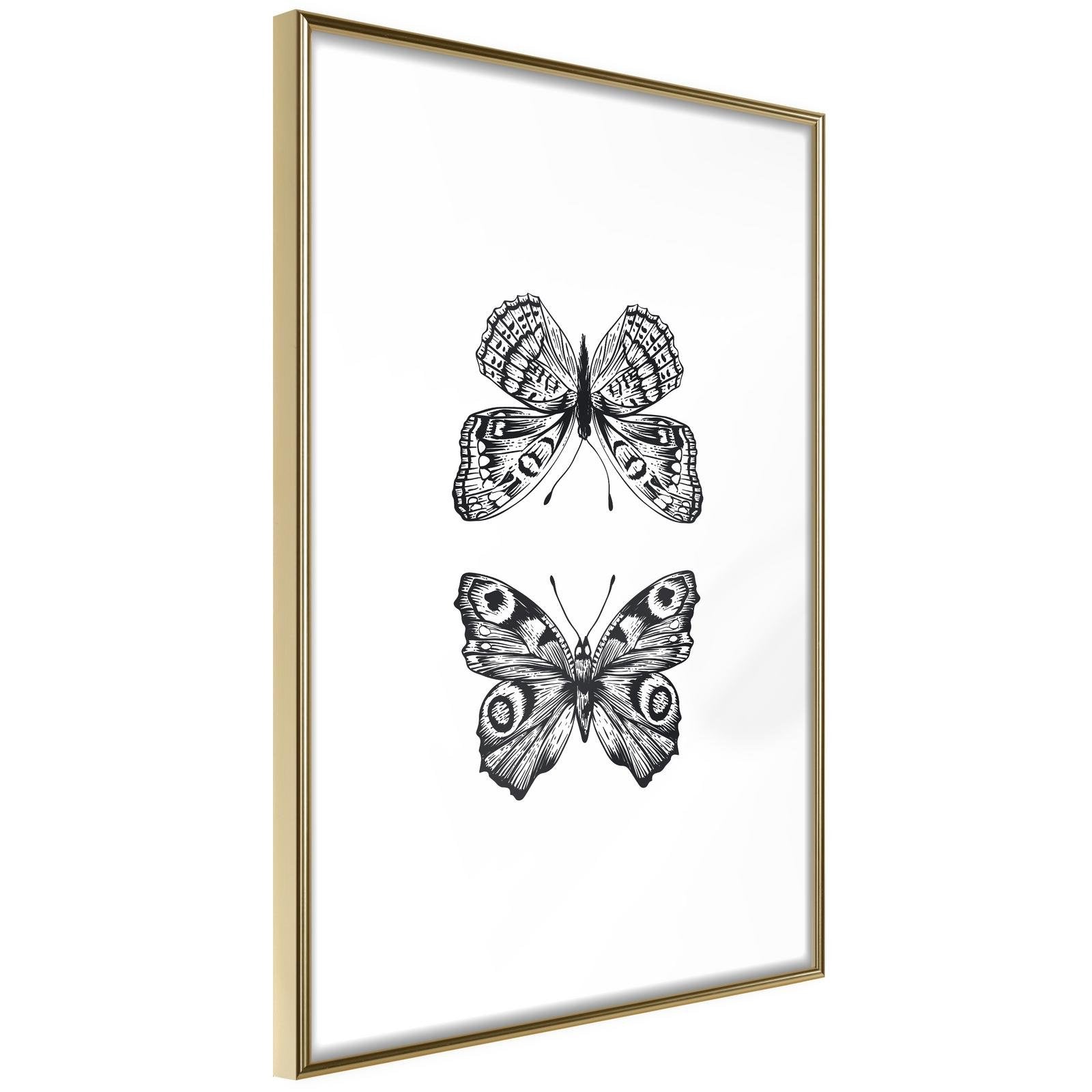 Inramad Poster / Tavla - Butterfly Collection I-Poster Inramad-Artgeist-20x30-Guldram-peaceofhome.se